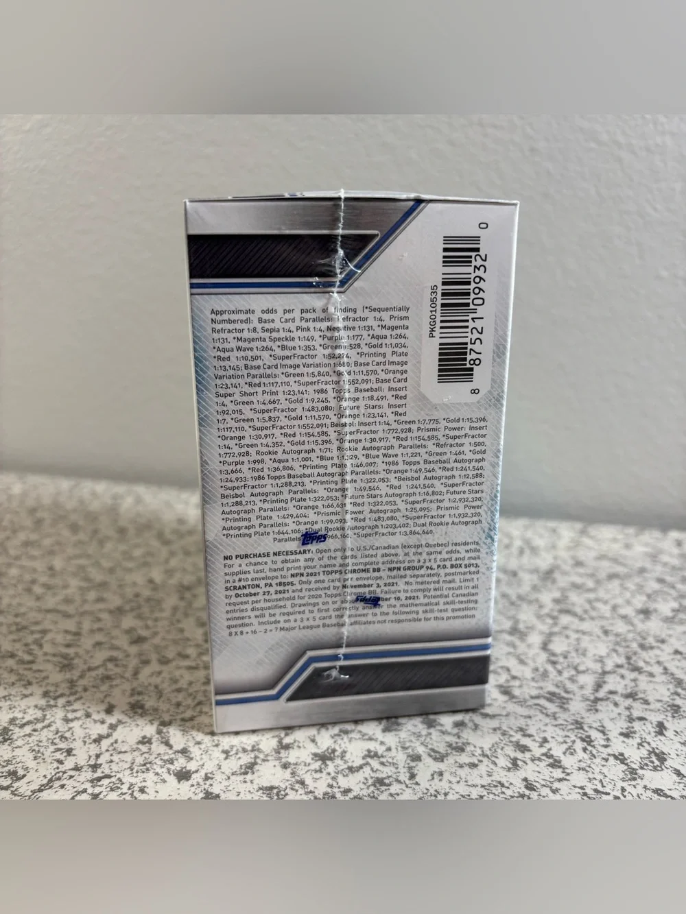 2021 Topps Chrome Blaster Box MLB Baseball Cards New Sealed